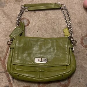 Coach - Ladies Olive/Pea Green Leather - Chelsea Crossbody Purse Bag - A shape